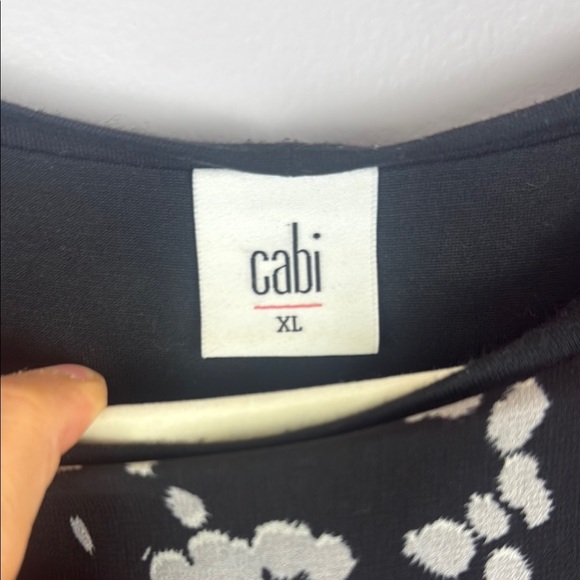 CAbi Cosmos Night Sky Black and Gray Short Sleeve Blouse Size XL - Picture 3 of 12